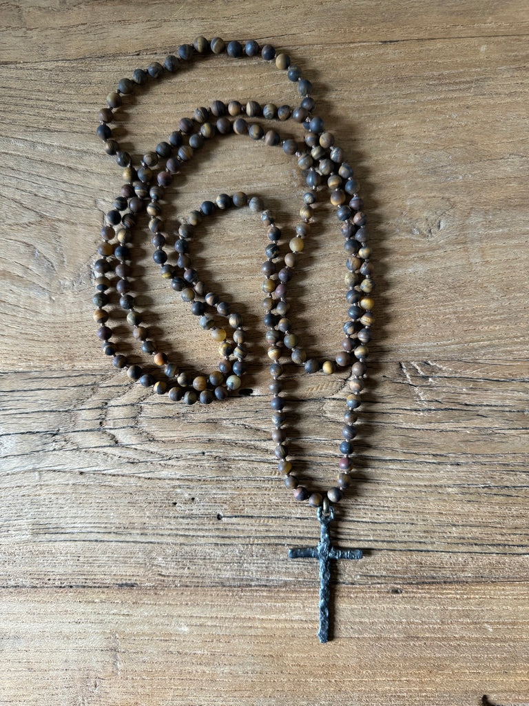 Rustic Wrap Cross Necklace