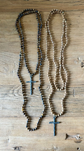 Rustic Wrap Cross Necklace