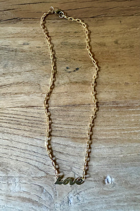 Love Script Necklace