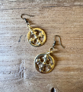 Old World Cross Earrings