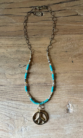 Heishi Peace Necklace