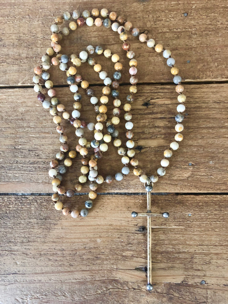 Artisan Cross Wrap Necklace
