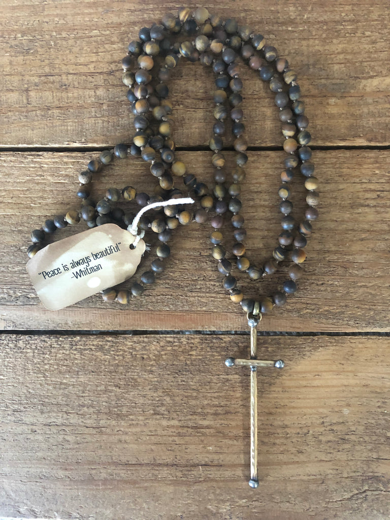 Artisan Cross Wrap Necklace