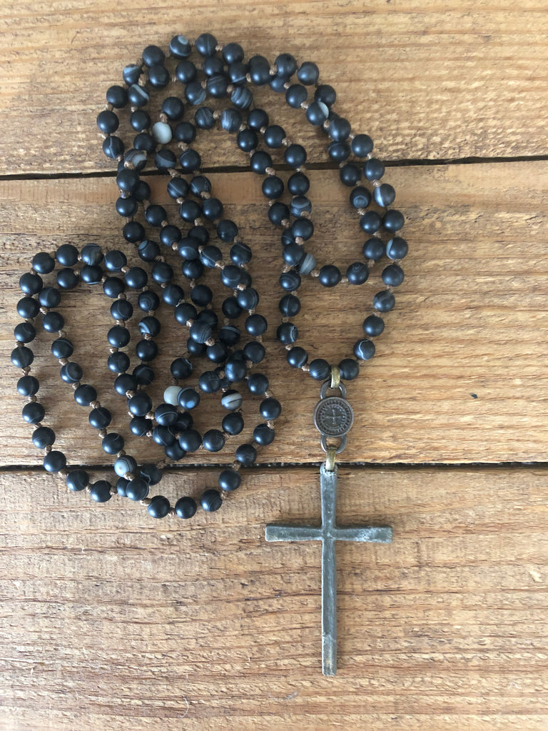 Rustic Wrap Cross Necklace